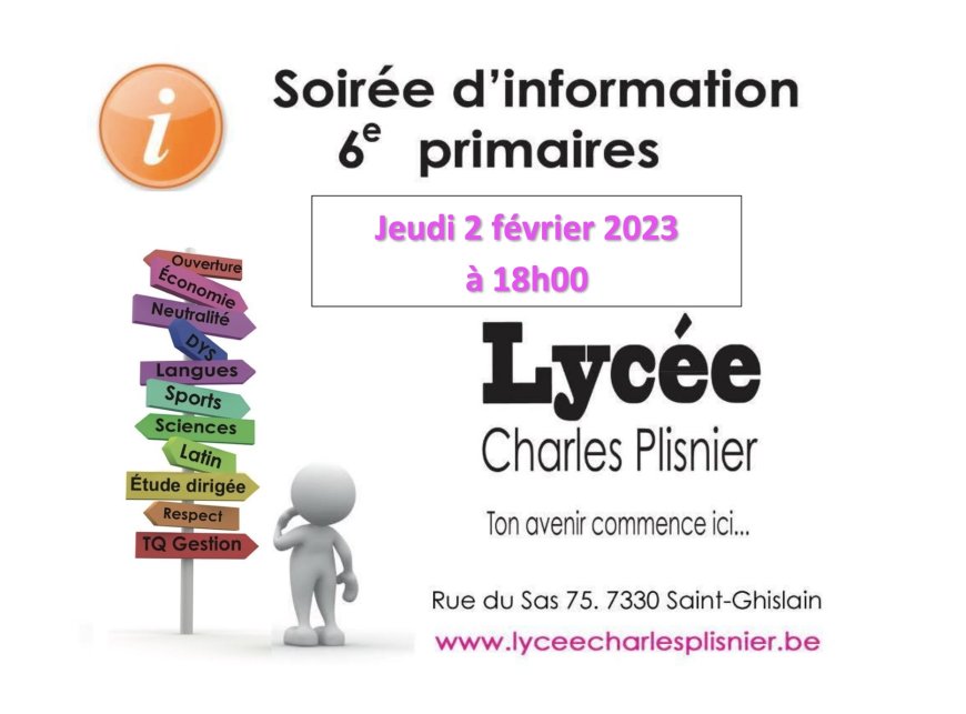 Soirée d'information 6e primaires - Jeudi 2 février 2023 à 18h