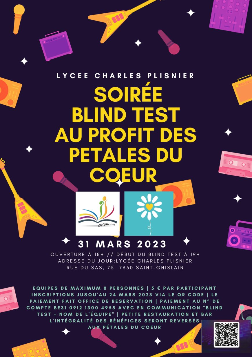 Soirée Blind Test au profit des Pétales du Coeur